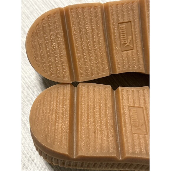 Puma Women's Platform Shoes in Tan and Cream - Picture 7 of 9